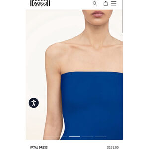 NWT Wolford Fatal Strapless Dress Dazzling Blue M